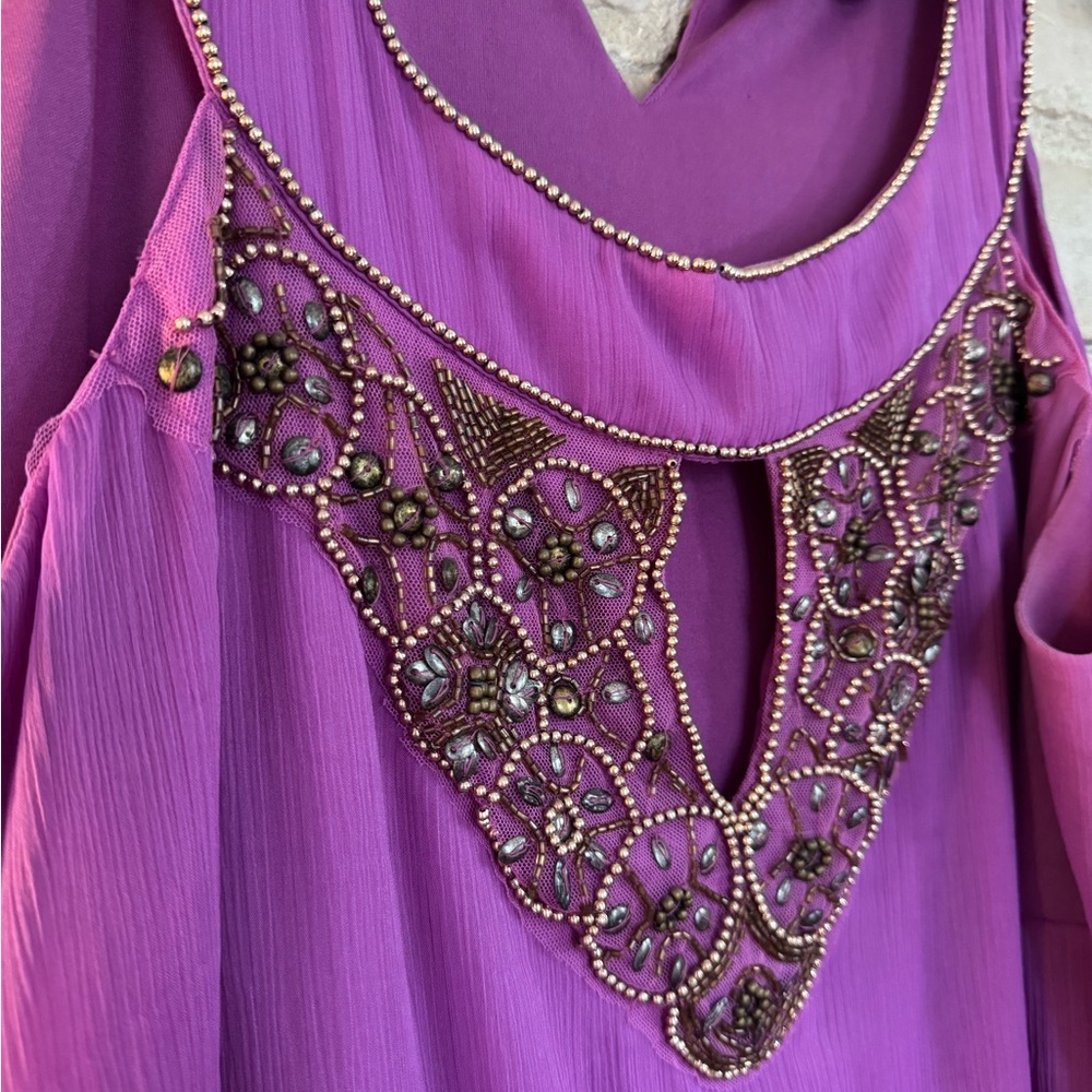 Embellished Purple Women's Dress